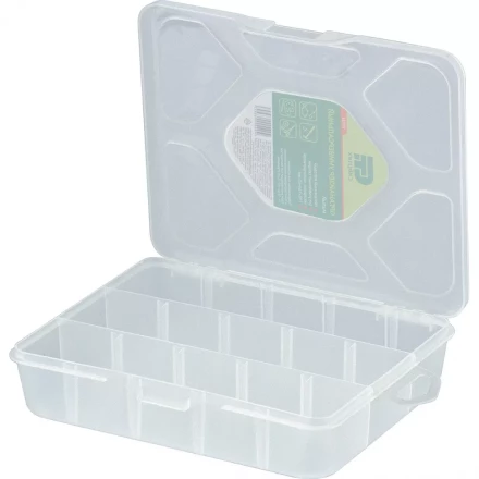 Органайзер универсальный малый прозрачный матовый 19х16х4,5 см СИБРТЕХ 90726 купить в Перми