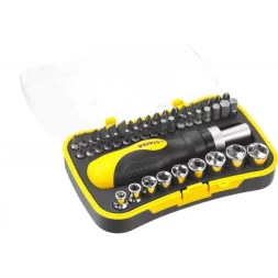 Набор STAYER "MASTER" "HERCULES": Отвертки, реверс отвертка, биты 35шт, адаптер для торц голов, торц голов 9шт, 46 предм 25084-H46