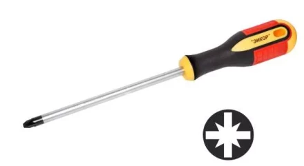 Отвертка крестовая Рz№3х 200мм,трехкомп.рук 1/12/120 19689 купить в Перми