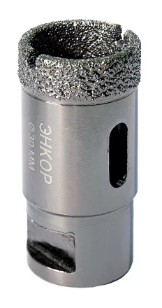 Коронка алмазная по керамограниту D 30 мм для УШМ сух. рез Энкор 48307 купить в Перми