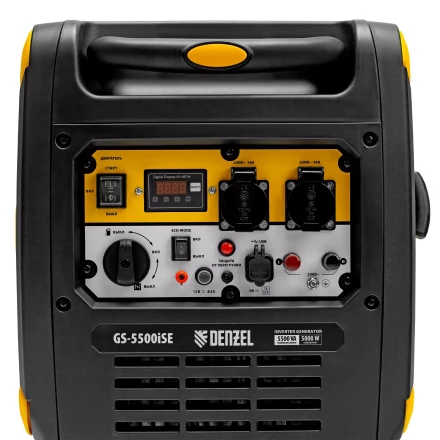 Генератор инверторный Denzel GS-5500iSE, 5,5 кВт, 230 В, закрытый корпус,электростартер купить в Перми