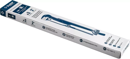 Ключ трубный рычажный ЗУБР &quot;ПРОФЕССИОНАЛ&quot;, прямые губки, цельнокованый, Сr-V, № 3,  2&quot; 27335-3_z01 купить в Перми