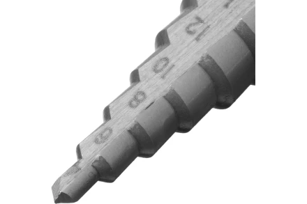 Сверло ступенчатое по металлу, Сибртех 723012, 4-6-8-10-12-14-16-18-20 мм, 4241 купить в Перми