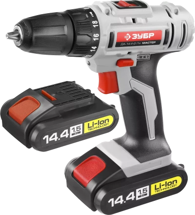 Дрель-шуруповерт 2 АКБ ДА-14.4-2-Ли КНМ1 серия МАСТЕР купить в Перми
