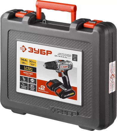 Дрель-шуруповерт 2 АКБ ДА-14.4-2-Ли КНМ1 серия МАСТЕР купить в Перми