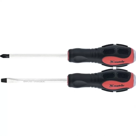 Набор ударных отверток 2шт PH2x100 SL6x100 CrV Matrix 19121 купить в Перми