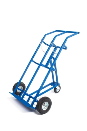 Тележка для газовых баллонов TOR ГБ-2, 2 баллона (250 пневмо колеса + 160 поворотное) 1023661 купить в Перми