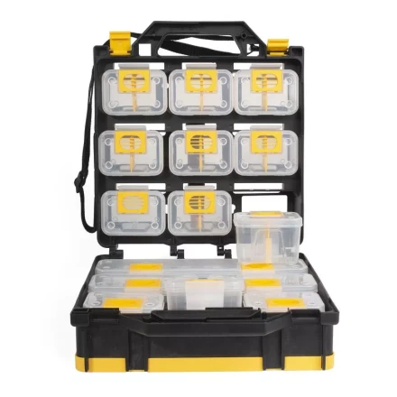 Кейс-органайзер двусторонний с 15 модулями К-01, серия «ПРОФИ» КВТ купить в Перми