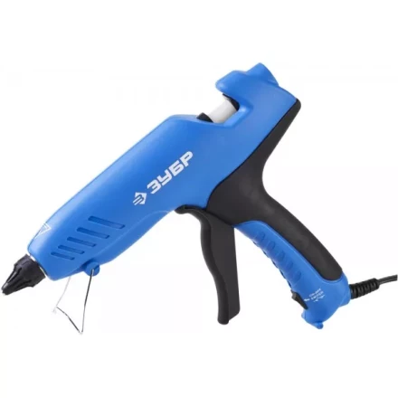Пистолет ЗУБР клеевой (термоклеящий), эл, эргоном рукоятка, выключатель на рукоятке, рабоч темп 193град, d=12мм, 100Вт 06851-80-12_z02 купить в Перми