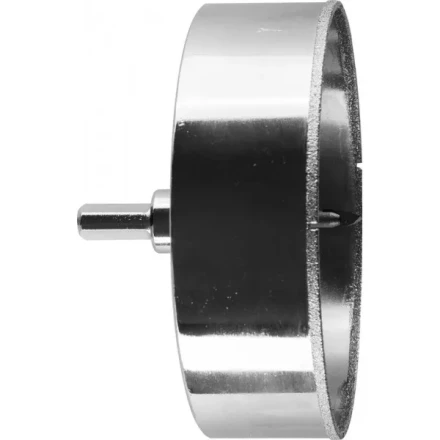 Коронка ЗУБР алмазная в сборе по кафелю, керамике с центрирующим сверлом и имбусовым ключом, зерно 60, 115мм 29850-115 купить в Перми