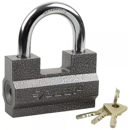 Замок ЗУБР &quot;МАСТЕР&quot; навесной, повышенной защищенности, дисковый механизм секрета, ключ 7 &quot;пинов, 85х55мм 37201-7_z01 купить в Перми