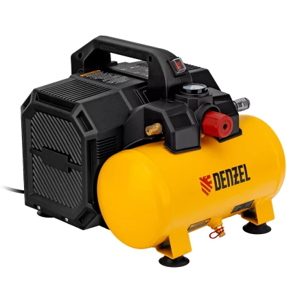 Компрессор Denzel DLS750/6 58019 безмасляный малошумный 750 Вт, 140 л/мин,ресивер 6 л купить в Перми