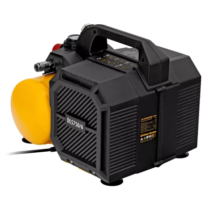 Компрессор Denzel DLS750/6 58019 безмасляный малошумный 750 Вт, 140 л/мин,ресивер 6 л купить в Перми