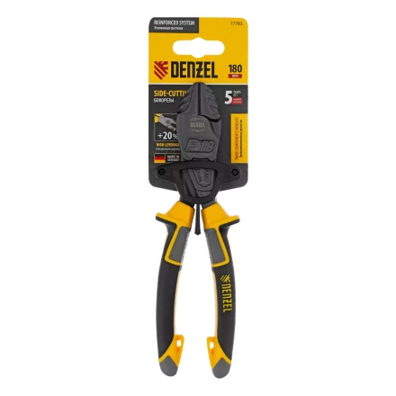 Бокорезы усиленные 180 мм Denzel 17783, трехкомпонентные рукоятки купить в Перми