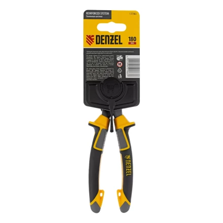 Бокорезы усиленные 180 мм Denzel 17783, трехкомпонентные рукоятки купить в Перми