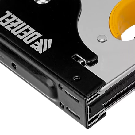 Степлер металл. Denzel 40223, скобы в комплекте, плавная регулировка удара, 2К рукоятка, тип 53, 4-14 мм купить в Перми