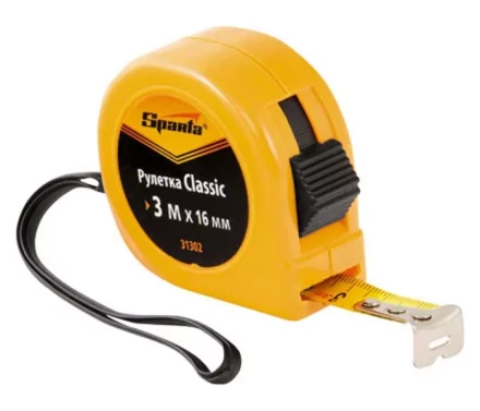 Рулетка 3 м х 13 мм SPARTA пластиковый корпус 31321 купить в Перми