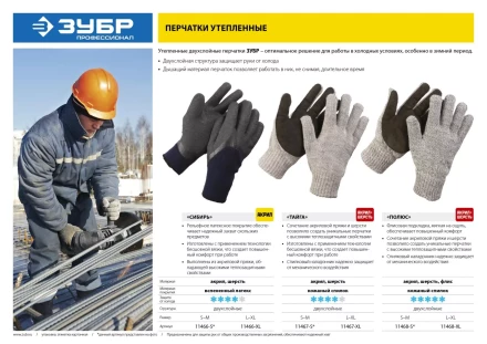 Перчатки утепленные Полюс серия ПРОФЕССИОНАЛ купить в Перми