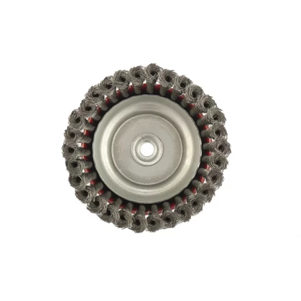 Щетка для УШМ 150 мм М14 &quot;чашка&quot; крученая проволока 0,35 мм MTX 74618 купить в Перми