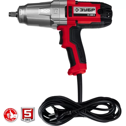 ЗУБР 300 Н·м, 350 Вт, кейс, ударный гайковерт (ГС-300 К) купить в Перми