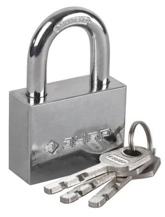 Замок ЗУБР &quot;МАСТЕР&quot; навесной, стальной корпус, закаленная дужка, 60мм 3710-60_z01 купить в Перми