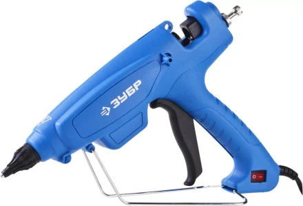 Пистолет ЗУБР клеевой (термоклеящий), эл, эргоном рукоятка, выключатель на рукоятке, рабоч темп 193град, d=12мм, 180Вт 06851-120-12_z02 купить в Перми