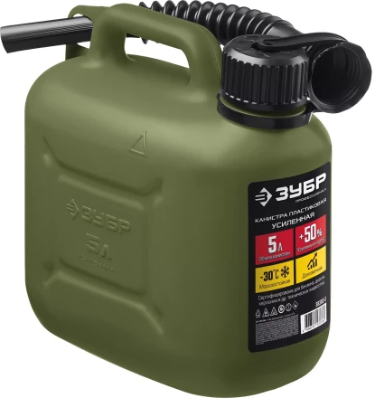 ЗУБР 5 л, пластиковая усиленная канистра, Профессионал (38365-5) купить в Перми