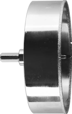 Коронка ЗУБР алмазная в сборе по кафелю, керамике с центрирующим сверлом и имбусовым ключом, зерно 60, 120мм 29850-120 купить в Перми