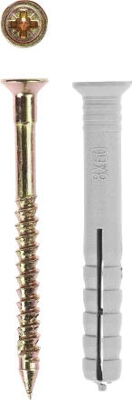 Дюбель-гвоздь ЗУБР &quot;МАСТЕР&quot; полипропиленовый, потайный бортик, 8 x 120 мм, 2 шт 4-301346-08-120 купить в Перми