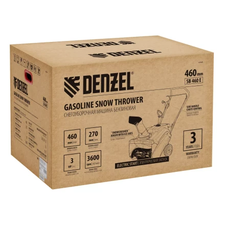 Бензиновая снегоуборочная машина Denzel SB 460 E, 99cc, эл.старт, шнек SnowCrusher купить в Перми