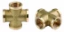 Крестовина GENERAL FITTINGS латунь, г/г/г/г, 3/4&quot; 51049-3/4 купить в Перми