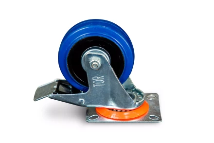 Колесо поворотное резина SRCLb 42 100 мм с тормозом (N) 1024207 купить в Перми