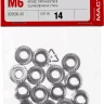 Гайка DIN 6923 с фланцем, M6, 14 шт, кл. пр. 8, оцинкованная, ЗУБР 303636-06 купить в Перми