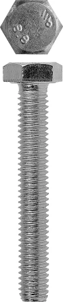 Болт ЗУБР с шестигранной головкой, DIN 933, класс прочности 8.8, оцинкованный, M12x80 мм, ТФ6, 2 шт. 4-303076-12-080 купить в Перми