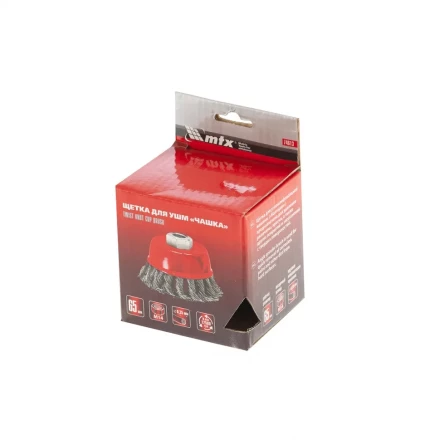 Щетка для УШМ 65 мм М14 &quot;чашка&quot; крученая проволока 0,8 мм MTX 74621 купить в Перми