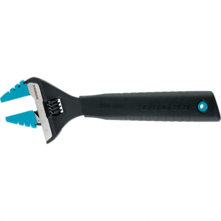 Ключ разводной 200 мм CrV тонкие губки защитные насадки GROSS 15568 купить в Перми