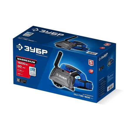 ЗУБР d 125 мм, 1600 Вт, 30 мм, штроборез (бороздодел), Профессионал (ЗШ-П30-1600 ПСТ) купить в Перми