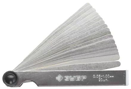 Набор ЗУБР &quot;МАСТЕР&quot; Щупы автомобильные, 0,05 - 1,00мм, 20шт 4325-H20_z01 купить в Перми