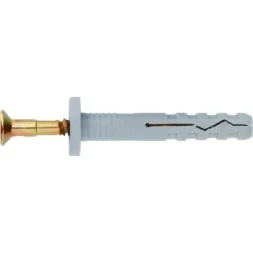 Дюбель-гвоздь СИБРТЕХ полипропиленовый с цилиндрическим бортиком 6х80 мм 100 шт 42146