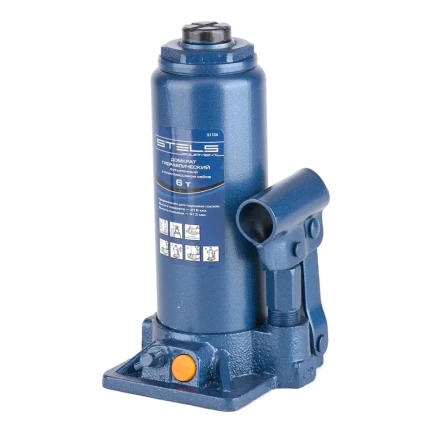 Домкрат гидравлический бутылочный 6 т h подъема 216–413 мм в пластиковом кейсе  STELS 51124 купить в Перми