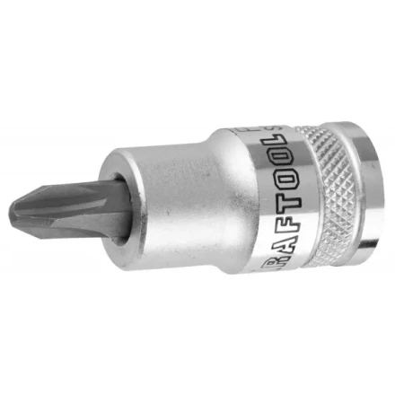 Торцовая бита-головка KRAFTOOL &quot;INDUSTRIE QUALITAT&quot;, материал S2, PHILLIPS, сатинированная, 1/2&quot;, PH4 27901-4_z01 купить в Перми