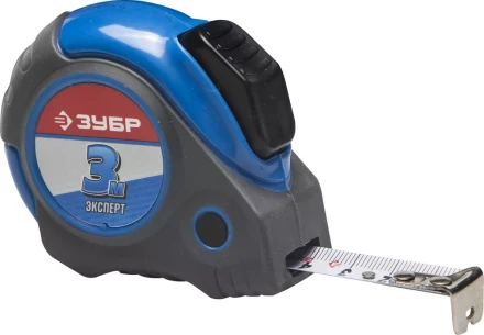 Рулетка ЗУБР &quot;ЭКСПЕРТ&quot;, двухкомпонентный корпус, автостоп, 3м/16мм 34057-03-16_z02 купить в Перми