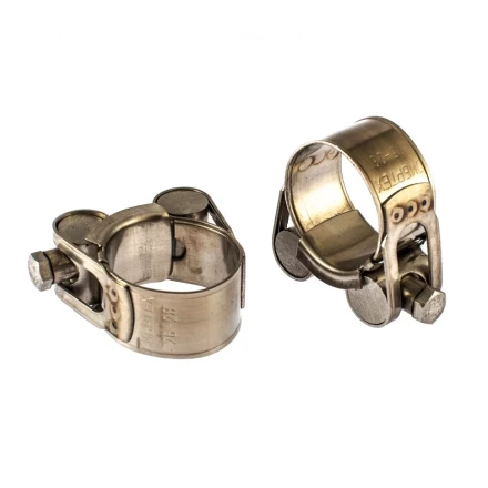 Хомуты металлические силовые 26-28 мм ширина 18 мм шарнирный W4 2 шт Сибртех 475093 купить в Перми