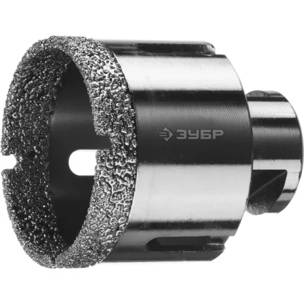 Алмазная коронка ЗУБР &quot;ПРОФЕССИОНАЛ&quot; универсальная для УШМ, сухое сверление, алмазы на вакуумной пайке,  посадка М14, d=54мм 29865-54 купить в Перми