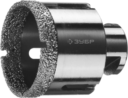 Алмазная коронка ЗУБР &quot;ПРОФЕССИОНАЛ&quot; универсальная для УШМ, сухое сверление, алмазы на вакуумной пайке,  посадка М14, d=54мм 29865-54 купить в Перми