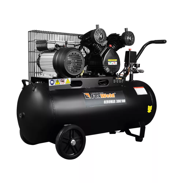 Компрессор масляный ременной AEROMAX 390/100 FoxWeld купить в Перми