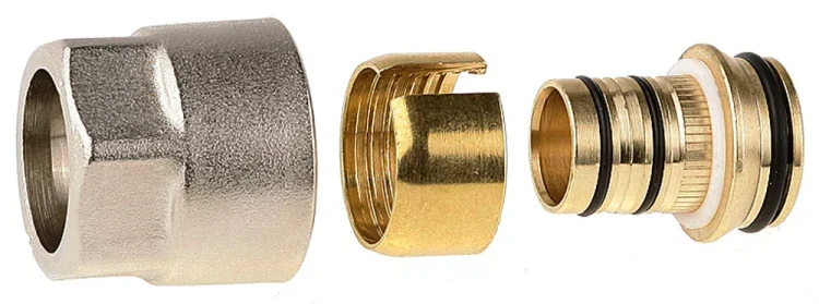 Соединитель GENERAL FITTINGS для металлопластиковых труб, евроконус, никелированная латунь, 3/4" / 20 мм x 2,0 мм 51047-3/4-20 купить в Перми