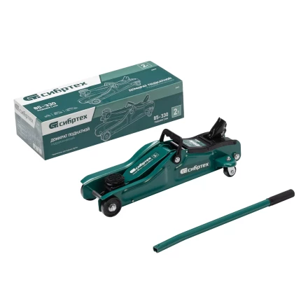 Домкрат гидравлический подкатной Сибртех 50830, 2 т, 85-330 мм, низкий подхват купить в Перми