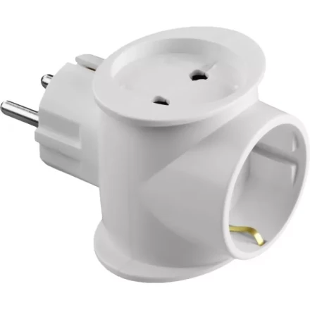 Разветвитель СИБИН электрический с заземлением, 3 гнезда, 16А/220В 55098-3 купить в Перми