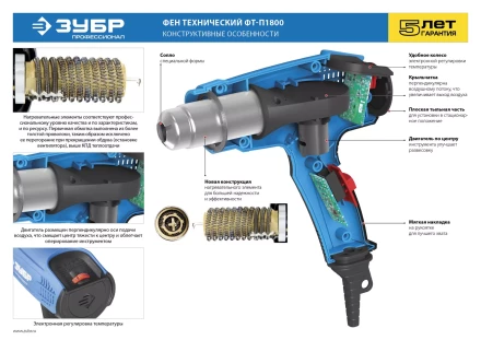 Фен технический ФТ-П1800 серия ПРОФЕССИОНАЛ купить в Перми